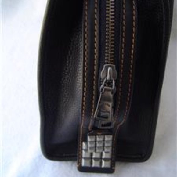 NEW AUTHENTIC COACH BLACK LEATHER PYRAMID EYE ROGUE 30 SATCHEL #46811 - Picture 6 of 15